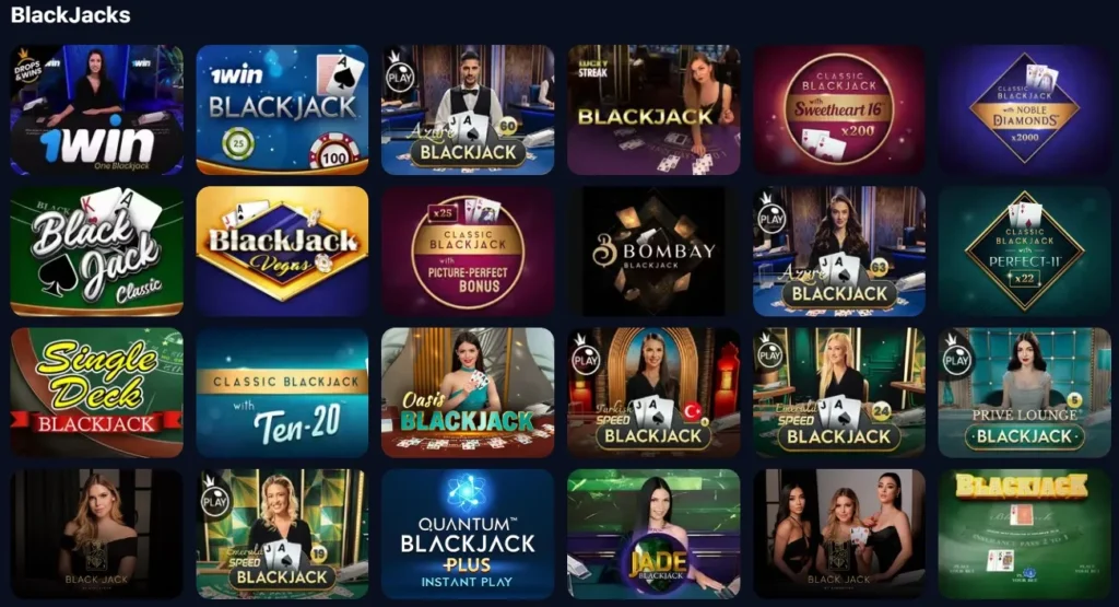 Live Blackjack in 1WIN casino